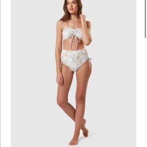 Charlie holiday Florence floral laguna bandeau Romi brief size small  bikini